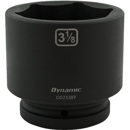 Dynamic 1" Drive Standard Socket, Black Phosphate, Tools 3-1/8" X 1" Drive, 6 Point Standard Length D025389